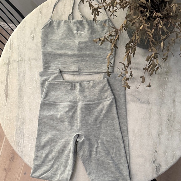 Monday Body Activewear Set in Heather Grey - Picture 6 of 16